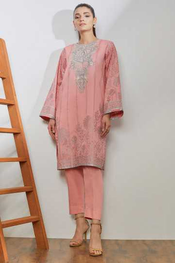 AlKaram 2 Piece Formal Cotton Satin Suit FA-35 Pret 2021
